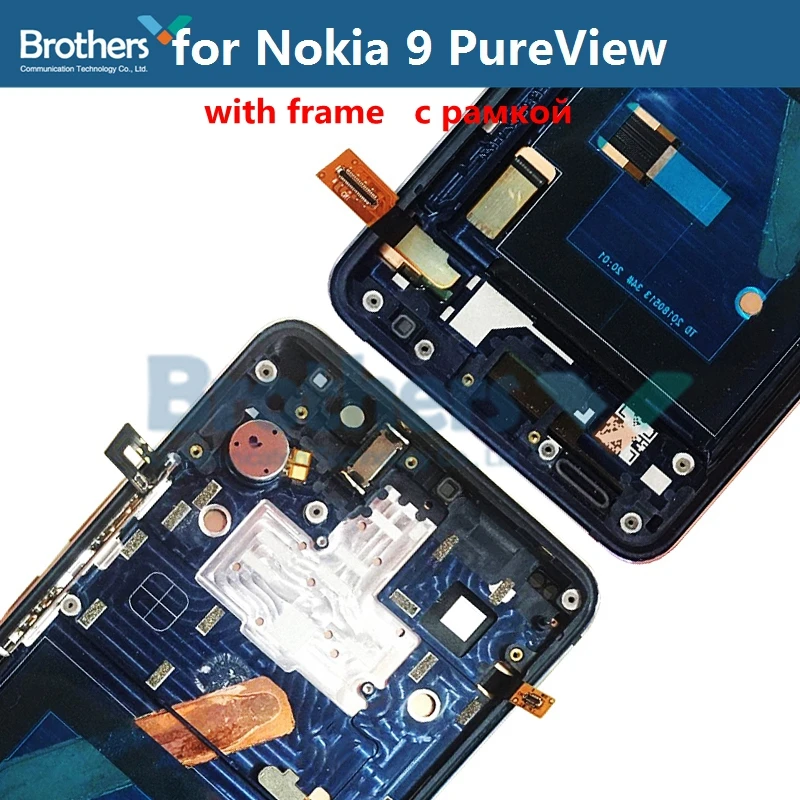 ЖК-экран для Nokia 9 PureView ЖК-дисплей для 9 PureView ЖК-сборка сенсорный экран дигитайзер замена телефона тест