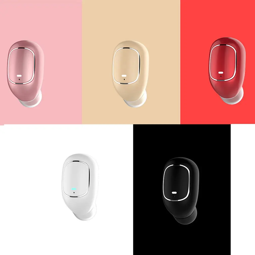 Беспроводная мини-гарнитура Bluetooth в уши, мини-гарнитура Bluetooth из силикона и удобные затычки для ушей, длительный срок службы батареи