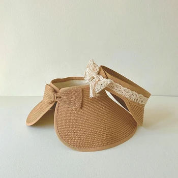 

MILANCEL family look mother and daughter straw hat matching family outfits big bow family hat