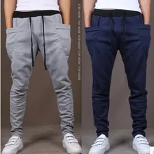 Hot Selling Batches Men Harem Pants Solid Color Athletic Pants Casual Pants Trousers Men's Skinny Pants Fashion X62