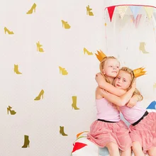 Funlife Taobao Wechat бизнес INS Детские Наклейки для декора комнаты мультфильм высокий каблук обувь Гостиная наклейки на стену LV012