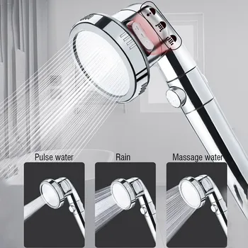 

Spray Handheld Shower Head Bathroom 3 Modes With Switch Hotel Adjustable Water Saving Softener Home High Pressure Filter ABS