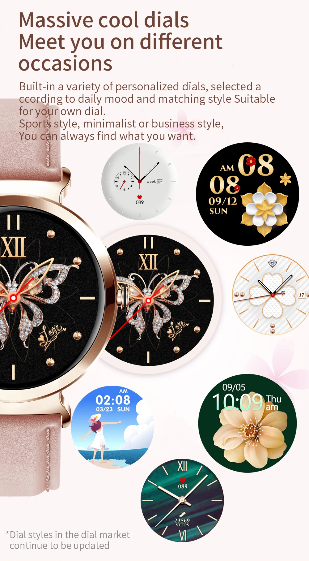 2021 novo relógio inteligente de luxo feminino