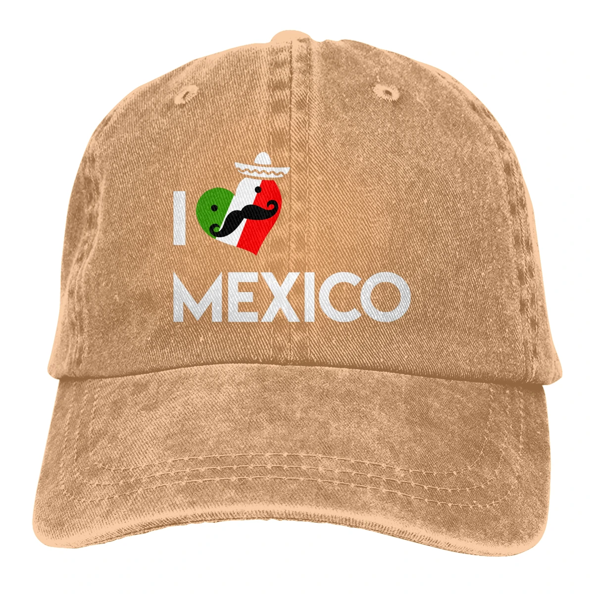 Я люблю Мехико Casquette натуральный унисекс Мужские Женские деним Strapback бейсболка Регулируемая Гольф папа шляпа