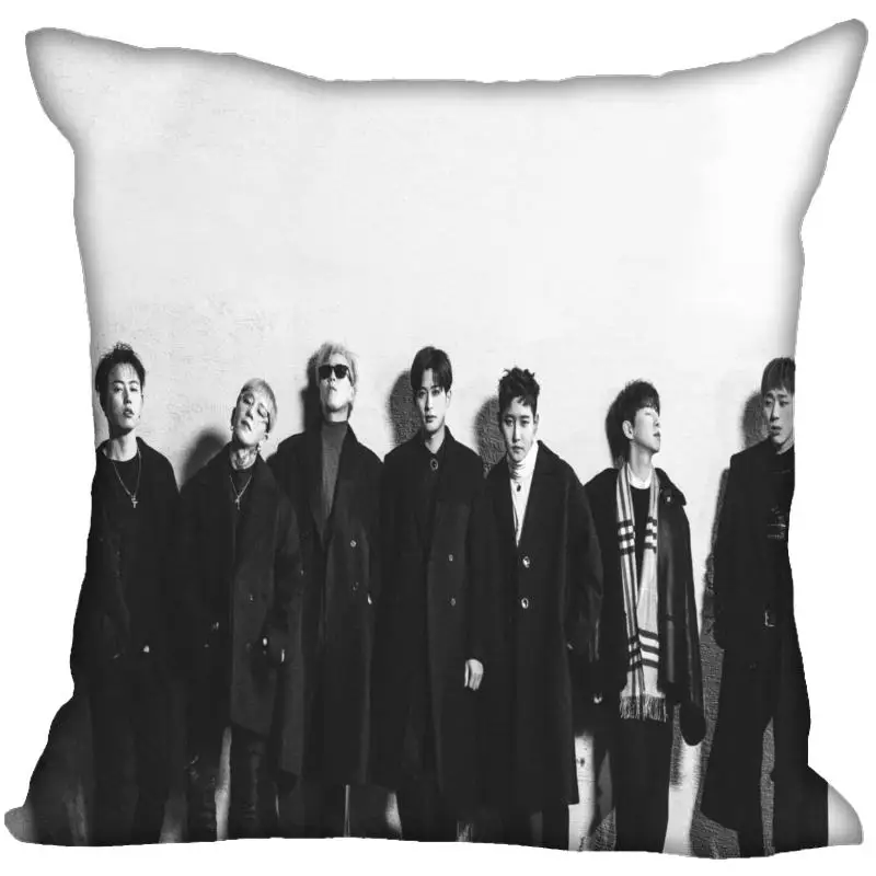 2 Пользовательские Kpop блок B печатные квадратные шелковые наволочки 40x40 45x45 50x50 60x60 две стороны атласная Наволочка логотип на заказ - Цвет: 2