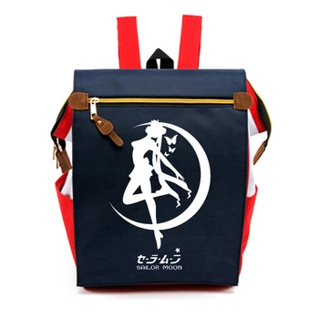 

Anime Sailor Moon Reflective Bags Cartoon Printing Backpack Travel Large Capacity Rucksack Shoulder Bags