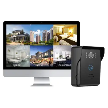 

Touch Key Motion Detection Video Doorbell Intercom with 2 Dingdong Doorbells for ios/Android App Support Wifi Video Door Phone