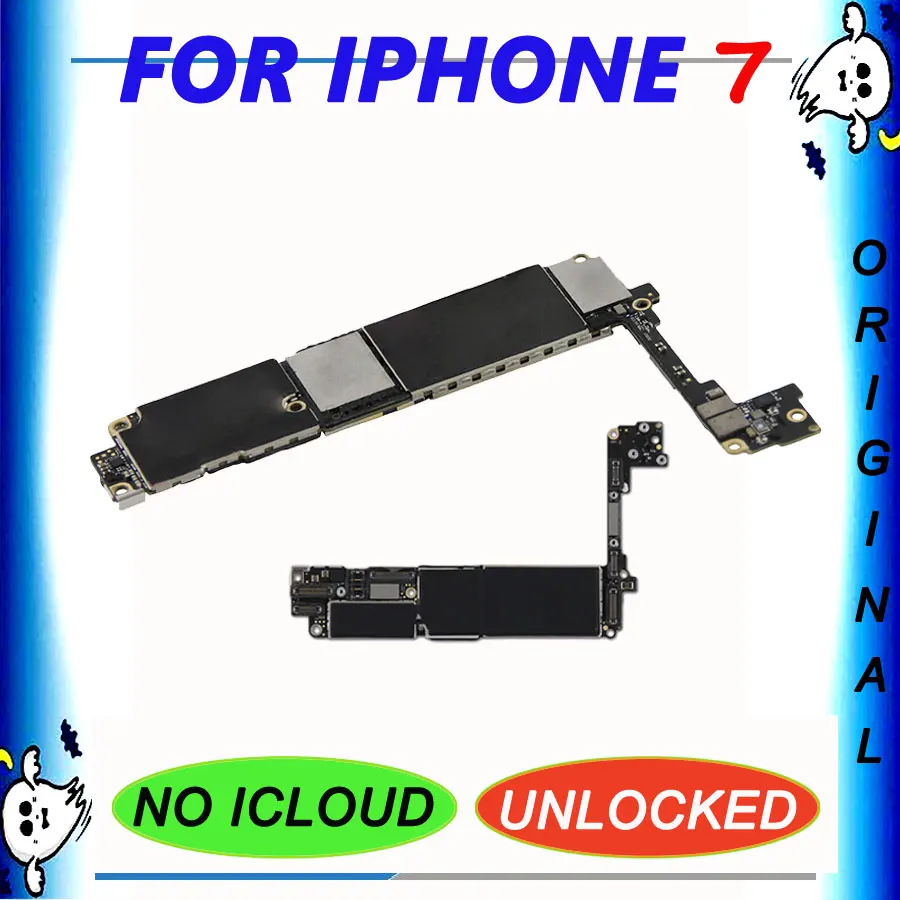 Original Motherboard For iPhone 7 4.7 inch Full Unlocked Mainboard