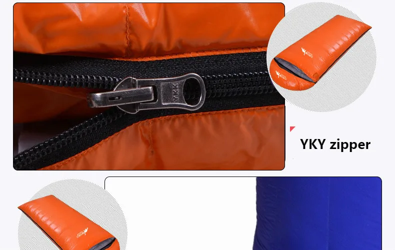 BECKLES Outdoor hiking camping breathable duvet sleeping bag adult 95% goose down light warm travel sleeping bag can be stitched