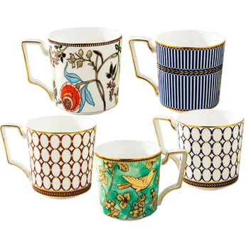 

European style fine bone china drink water coffee mug porcelain