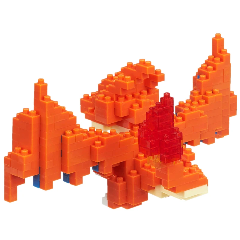 Nanoblock Покемон Пикачу кавада NBPM 058 Мега лизардон 200 шт аниме мультфильм Алмаз