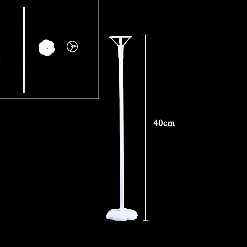 1pcs 40cm white 7 трубок алюминиевые космонавты и ракеты воздушный шарик "Планета" Стенд globos держатель для звездного неба тематическая вечеринка на день рождения украшение подарок поставки - Цвет: 1pcs 40cm white
