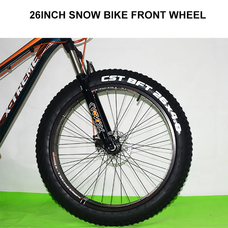 US $69.00 2026inch  Snow bike front wheel 40 fat tire bicycle front wheel kit