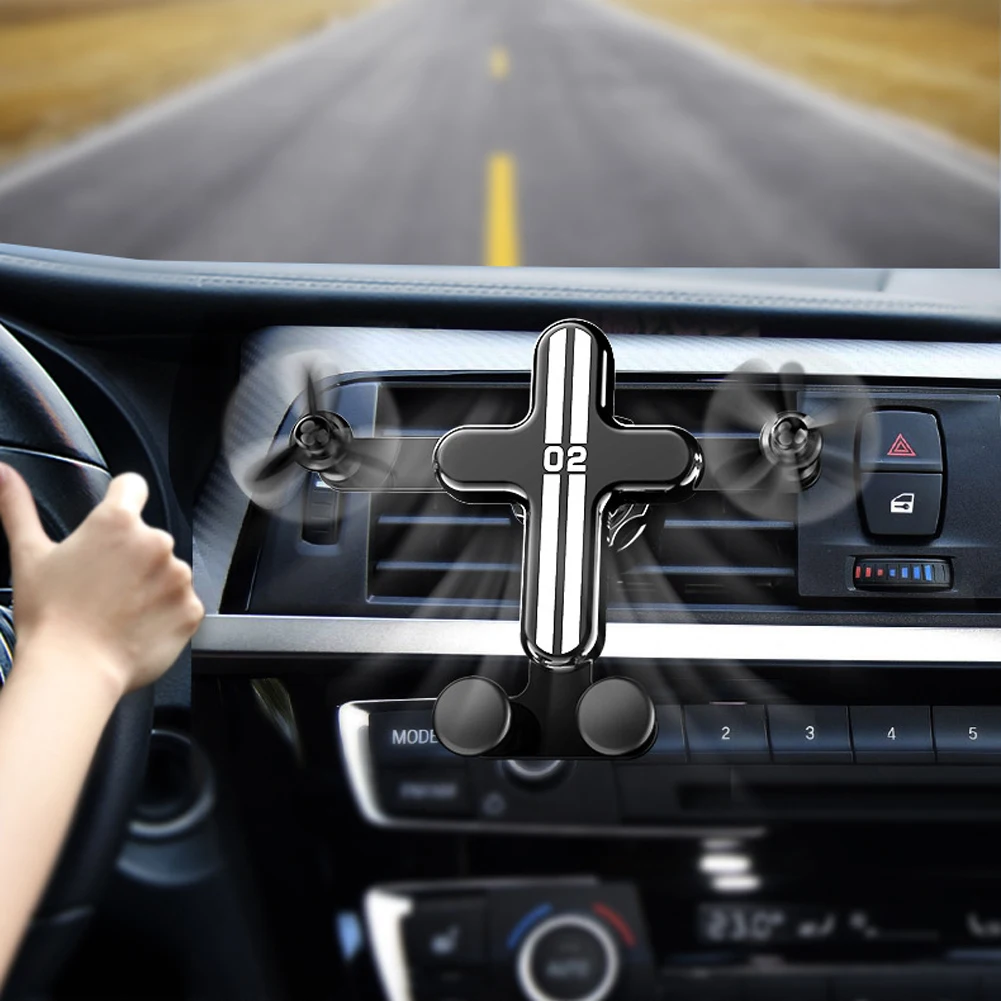 

Car Gravity Cell Phone Mount Novelty Phone Holder Air Vent Clip Support Telephone Interior Accessories with Fan
