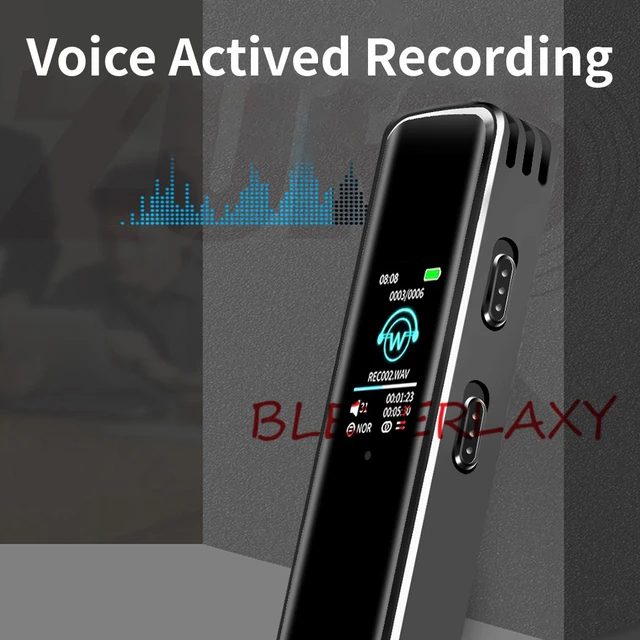 Registratore vocale digitale 32G mini dittafono professionale crittografia  a lunga distanza HD ultra sottile registrazione audio ad attivazione vocale  - AliExpress