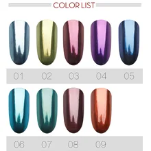 9 цветов зеркальные ногти блестящие тени супер яркие неоновые хрустальные зеркальные блестки Дамский дизайн ногтей хромированная пыль декоративные ногти TSLM2