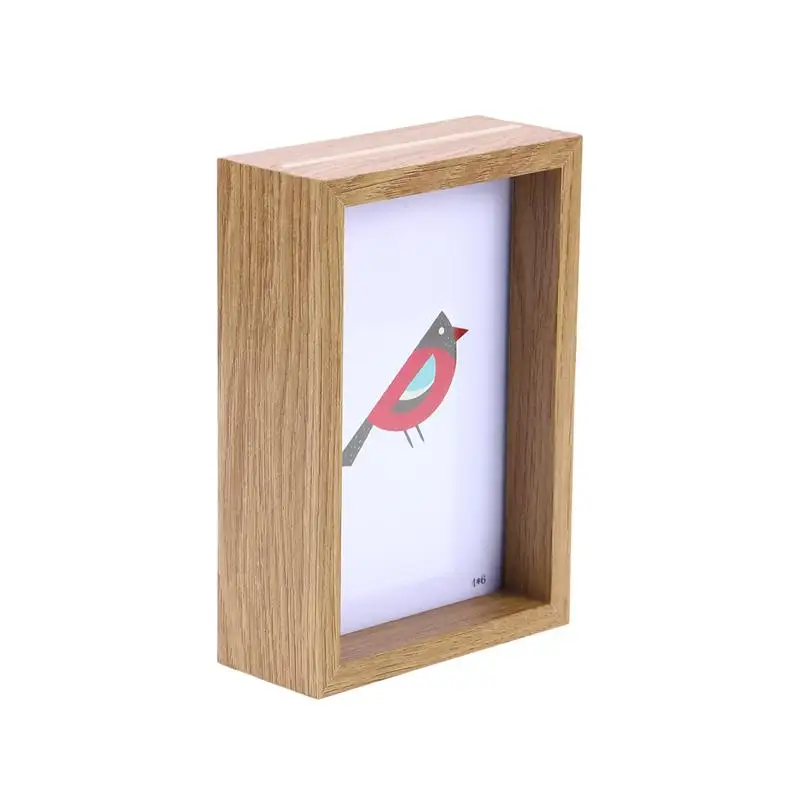 #*Cheap Plant Specimen Wood Photo Frame Double Sided Glass Photo Frame European Simple Style Wood Photo Frame Home Decorations
