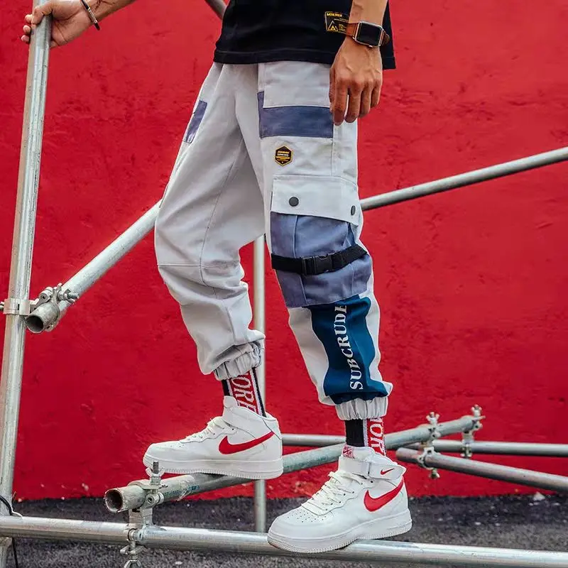 Ins Reta, мужские брюки в стиле хип-хоп, новая мода, уличная одежда, брюки для бега, повседневные, с большими карманами, утолщенные штаны, мужские свободные спортивные штаны