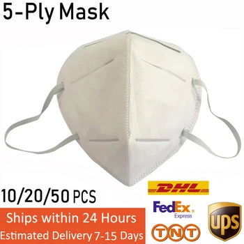 

Face mouth mask disposable 5 layer face masks non-woven fabric material mask DHL Fedex UPS EMS TNT express fast delivery