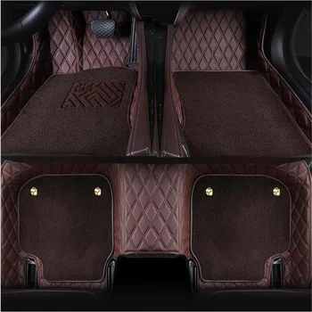 

Car floor mats Case for Toyota Camry Corolla RAV4 Mark X Crown Verso Cruiser car-styling leather Anti-slip carpet liners