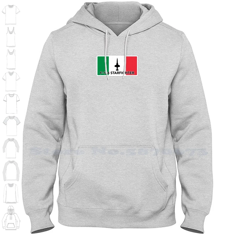 F-104 Starfighter Italy Patch Felpa Con Cappuccio A Maniche Lunghe Felpa Italiana Air Force Aero Militare Fighter Jet F104 F 104 Starfighter