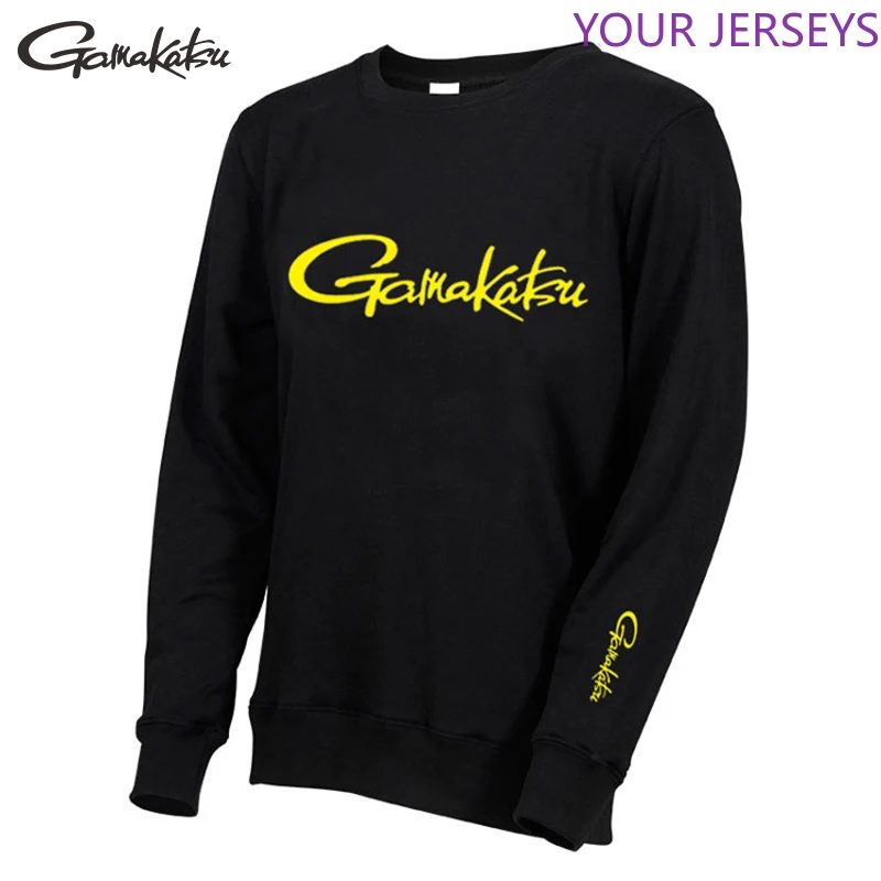 

2020 Gamakatsu Spring New Fishing Sweater O Neck Full Sleeve Outdoor Camping Hiking Men Windproof Breatable Anti-sweat Fishing T
