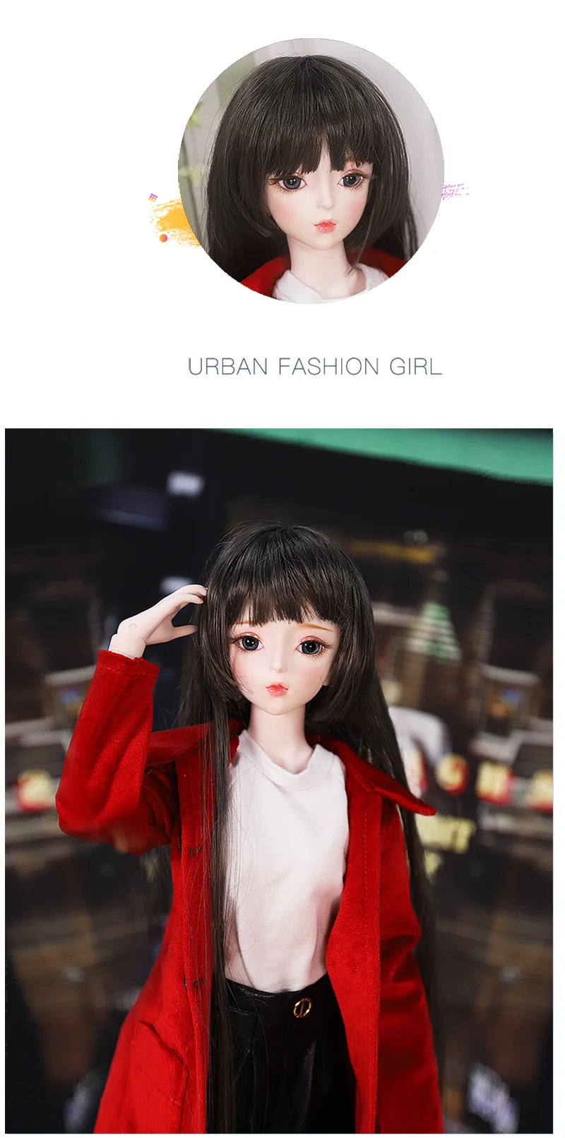 DBS 1/3 BJD кукла город детская серия механическое соединение тела с макияжем, 62 см Высота девушки, SD