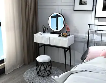 

Nordic dressing table network red ins style modern simple small family light luxury make-up table economic dressing table