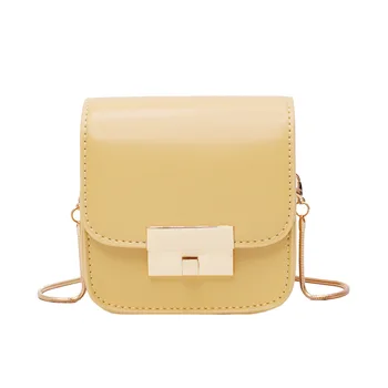 

Solid Mini Leather Crossbody Bag Personality Yellow Shoulder Pouch Female Women Flap Daily Ladies Mini Pouch Women Party Purse