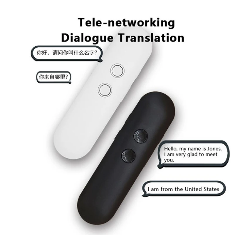 Портативный интеллектуальный переводчик голоса T4 40 видов с Bluetooth карманный