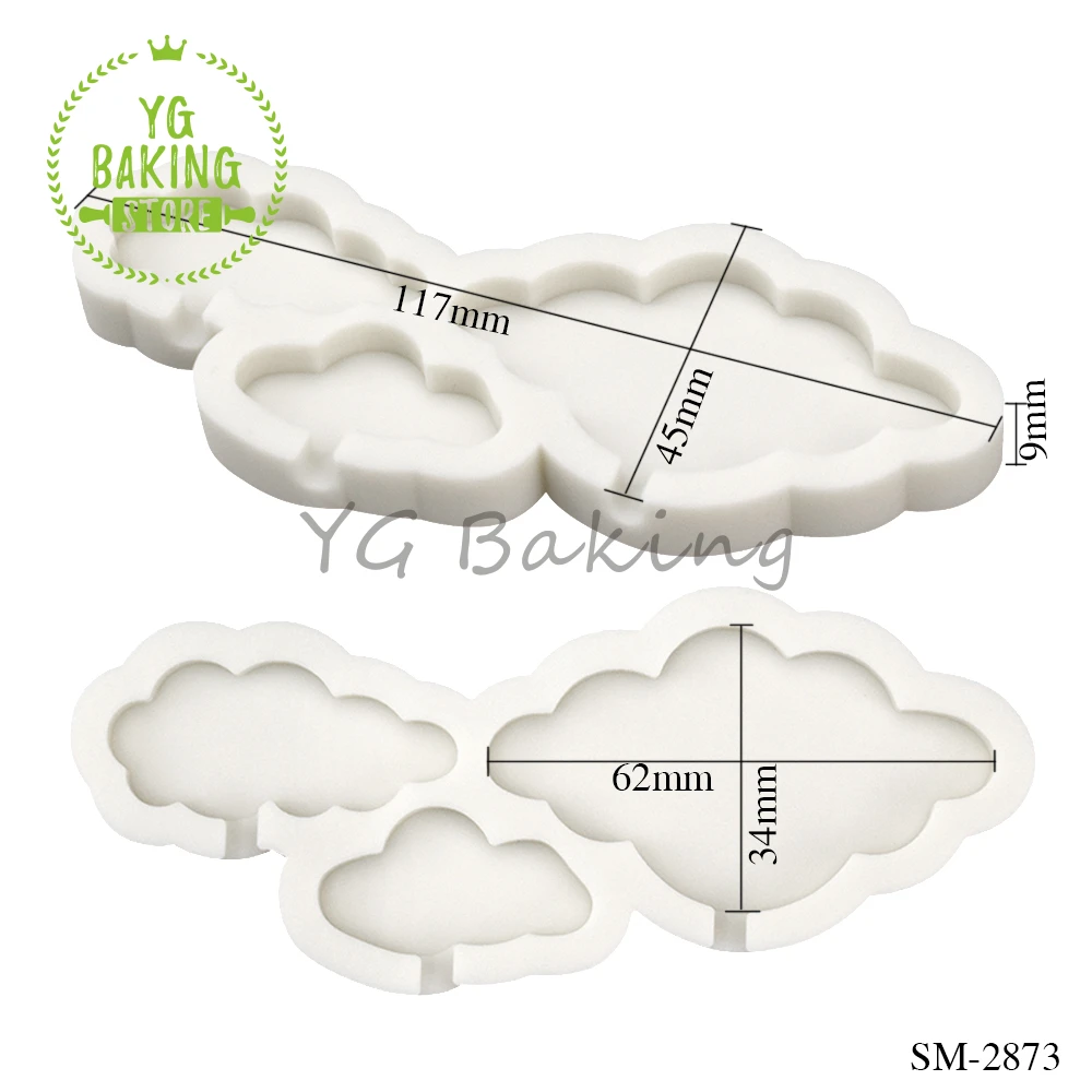 Fondant Formen 2-tlg Wolken - Silikonformen Für Kuchen & Schokolade