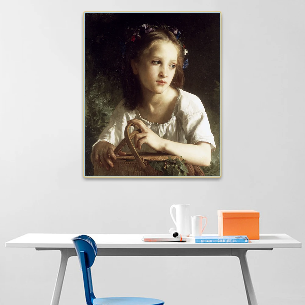 Citon William Adolphe Bouguereau 》 The Little Ophelie картина маслом на холсте картина-постер
