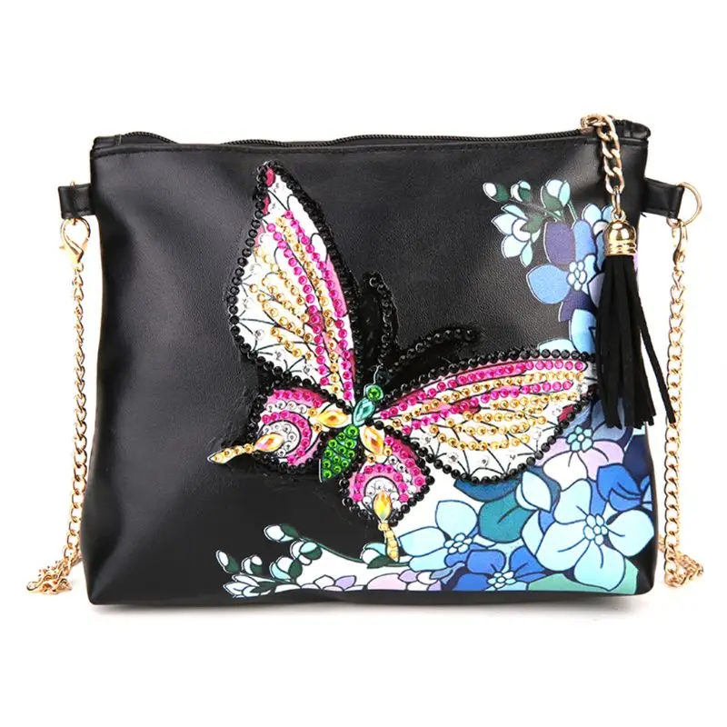 

OOTDTY DIY Special Shaped Diamond Painting Wristlet Wallet Diamond Painting Embroidery Cross Stitch Wallet For Women Gifts