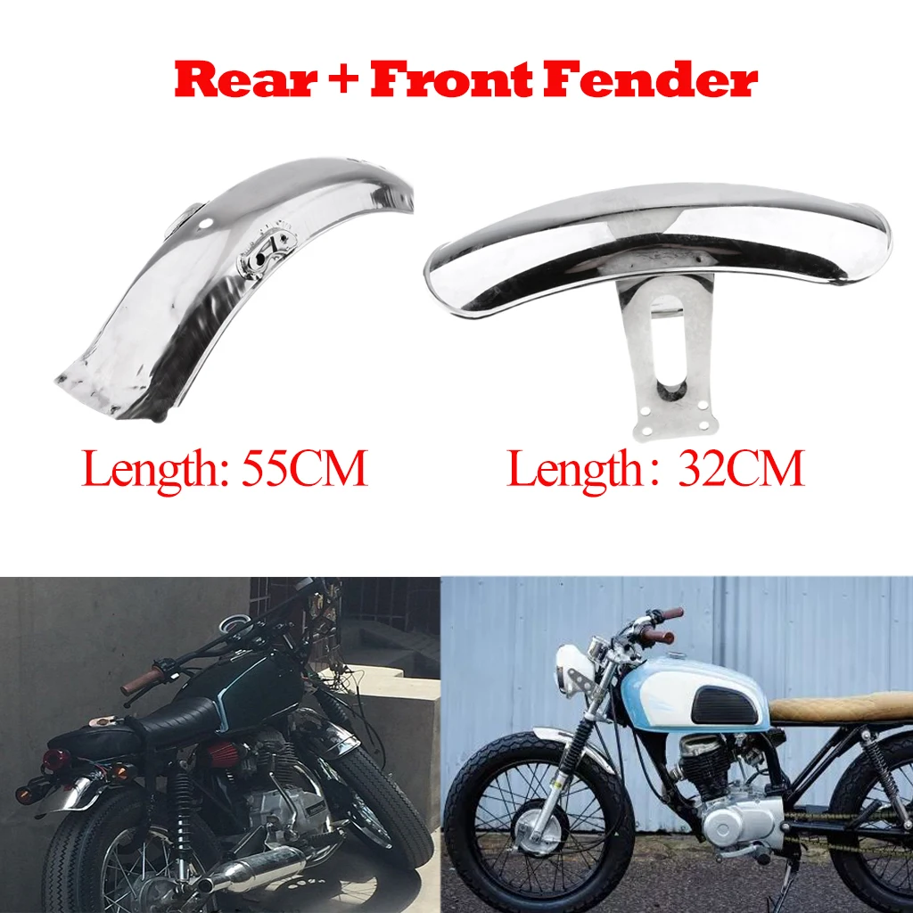 2 шт. переднее/заднее крыло мотоцикла прямая замена для Honda CG 125 нержавеющая сталь