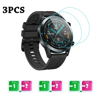 

3Pcs Tempered Glass Smartwatch Screen Protector with Wipes Compatible with HUAWEI WATCH GT 2 / HONOR MagicWatch 2 42mm/46mm