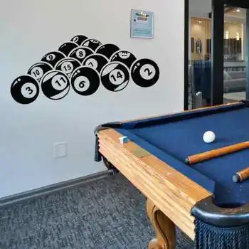 

Billiards Sticker Snooker Decal Posters Vinyl Wall Decals Parede Decor Mural Billiards Sticker Decal