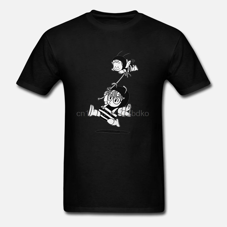 Parody Dr Slump Arale Bees Great Cotton T-shirt Retro O-neck Short Sleeve Wholesale |