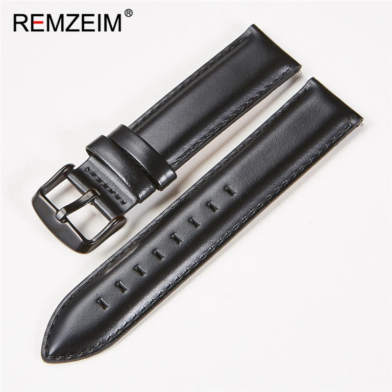 Handmade Leather Watch Bands in Red, Brown, and Black - Premium Replacement Strap with Quick Release, Available in Sizes 18mm, 20mm, and 22mm