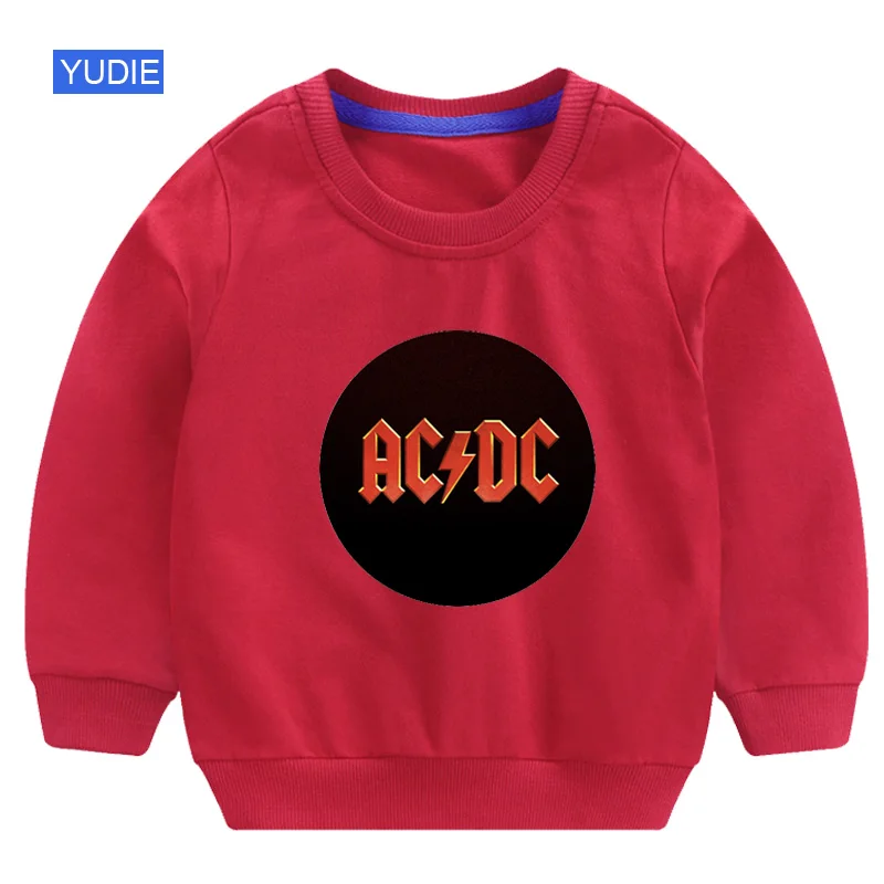 Свитер для маленьких мальчиков; белый свитер ACDC для мальчиков; крутые модные толстовки; свитер для маленьких девочек; хлопковый пуловер; топы - Цвет: 08