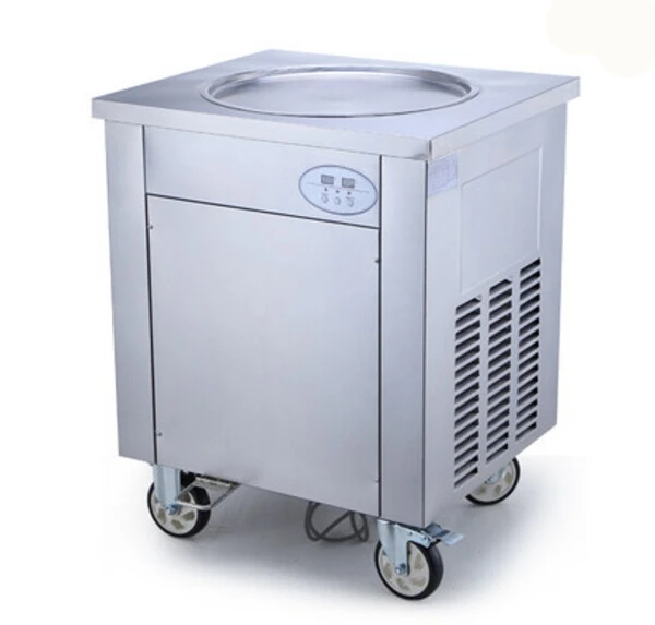 Single Round Pan Fried Ice Cream Roll Machine / Ice Pan Machine With
