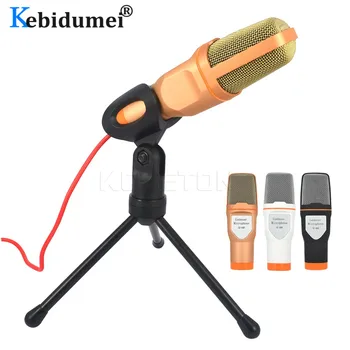 

SF-666 Condenser Microphone 3.5mm Plug Home Stereo MIC Desktop Tripod for PC YouTube Video Skype Chatting Gaming Podcast Record