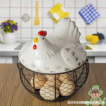 

Storage Kitchen Iron Art Modern Minimalist Small Apartment Living Room Storage Shelf Iron bian lan Storage Basket Egg Baskets Bl