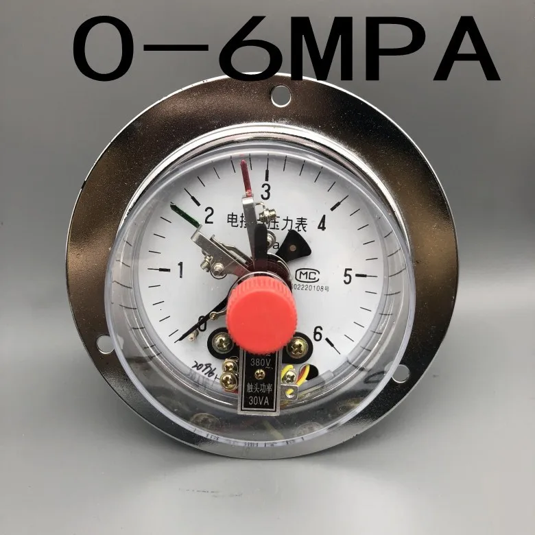 0-6MPA Manometro YXC-100ZT электромагнитный вспомогательный осевой боковой Электрический контактный манометр вакуумный манометр 0-1.66MPA барометр - Цвет: 0-6MPA