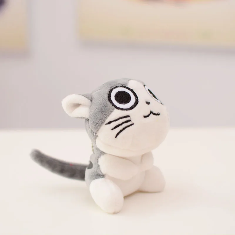 9 см мультяшный Кот плюшевые игрушки чучела животных куклы брелок плюшевый
