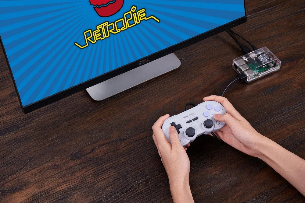 gamepad com fio pro joystick para pc host ns raspberry vapor com vibração macos switch