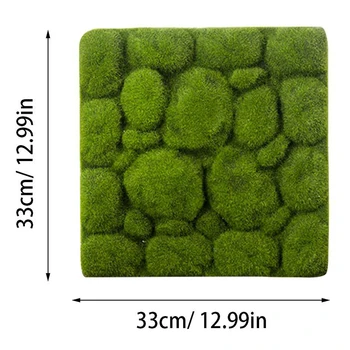 

Indoor Green Artificial Lawns Turf Stone Shape Moss Grass Mat For Home Balcony Decoration High Quality