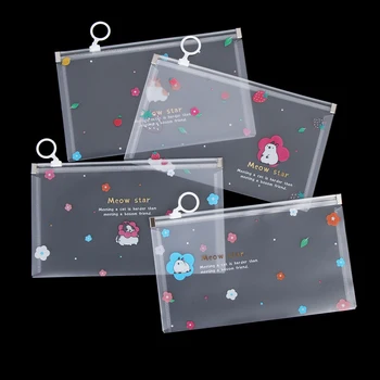 

4pcs PVC Portable Mask Storage Case Cartoon Fashion Masks Bags Travel Organizer Temporary Masks Organizer 2020 New 13x22cm