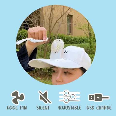 Unisex Usb Charging Fan Hat Sport 