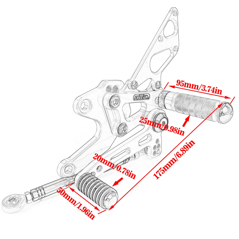 Rearsets Rear Sets Footpegs CNC Adjustable For KTM 1290 SUPER DUKE R 2014 2015 2016 2017 2018 2019 