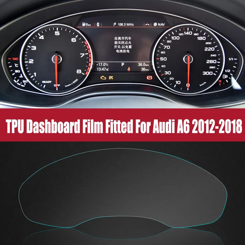 

Interior Transparent TPU Navigation Display Instrument Panel Precut Screen Protector Film Sticker Cover Fit For Audi A6 2012-18